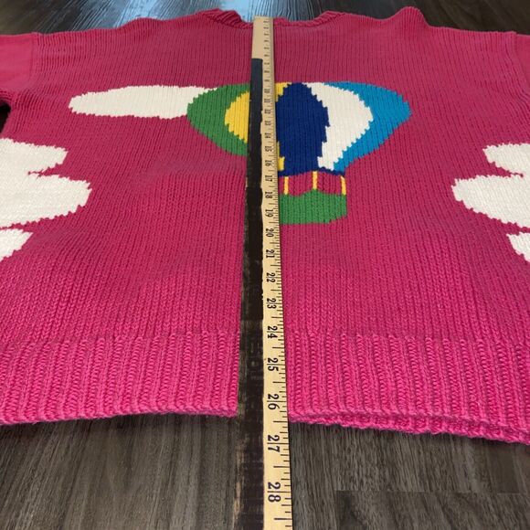Cotton Salsa 3D Knit Cardigan Sweater Hot Air Balloons Peru Size Large/X-Large - Picture 16 of 16